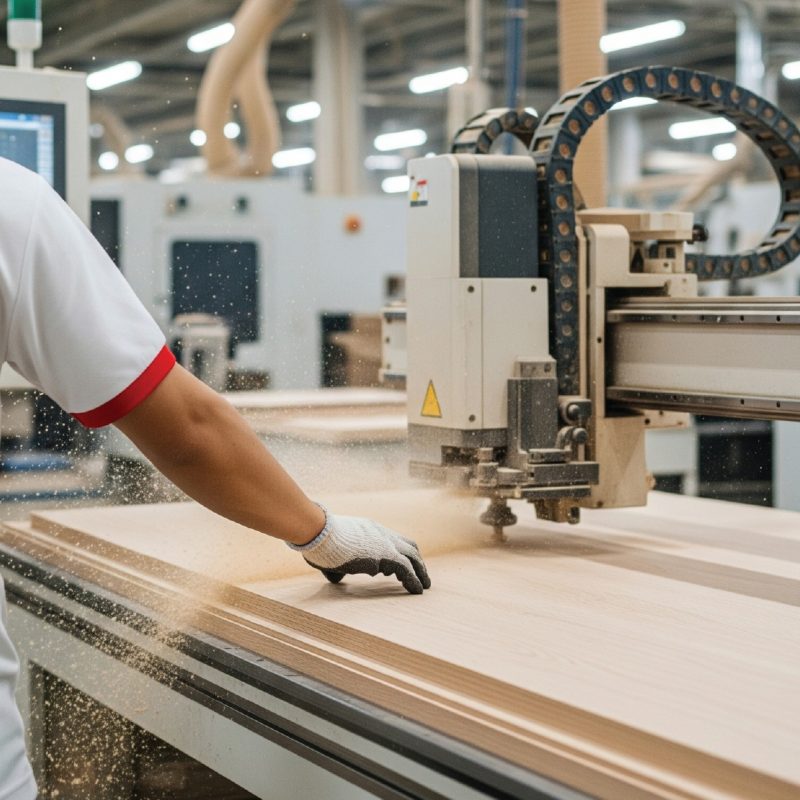 Máy gia công chi tiết nội thất dự án tại nhà máy NEM