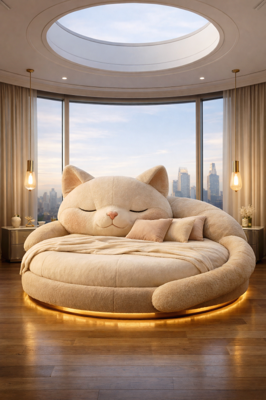 Rabbit shaped luxury bed soft and playful design