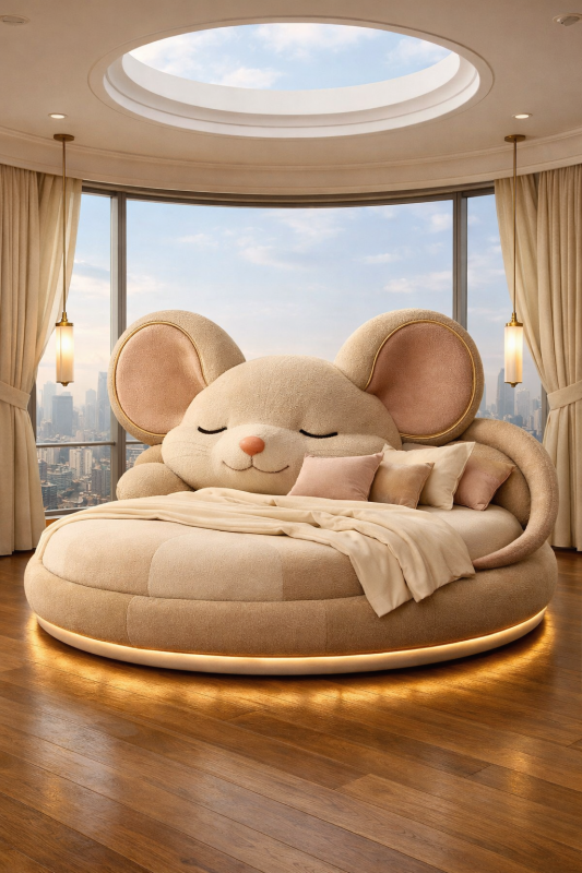 Rat shaped luxury bed inspired by the Chinese zodiac